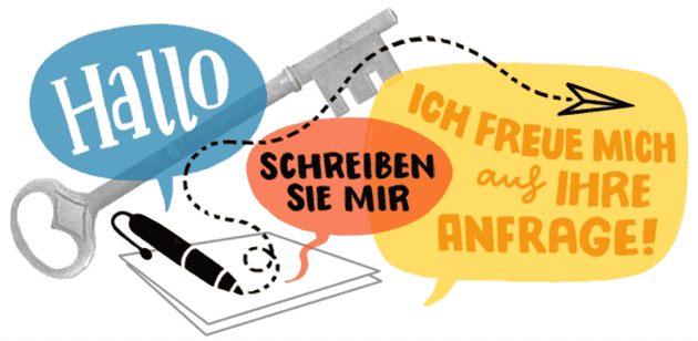 studio animanova Schlüssel Kontakt schreiben sie mir ich freue mich auf ihre Anfrage studio animanova