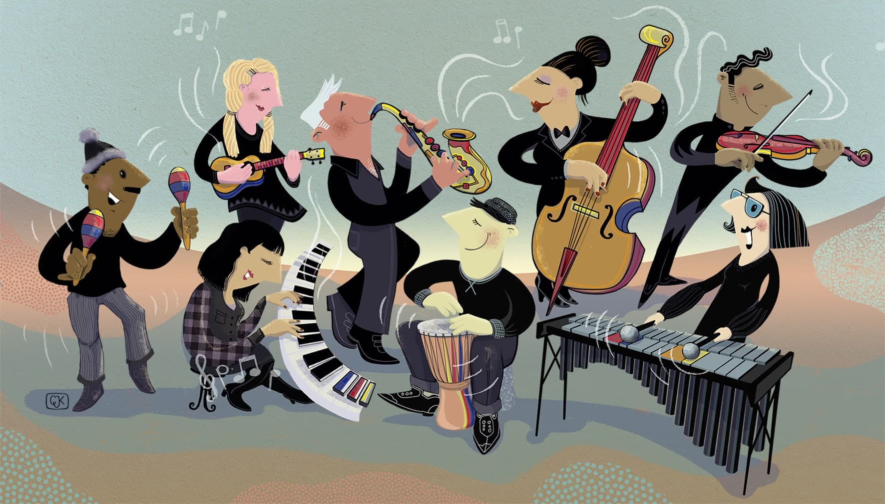 editorial illustration rhythm studio animanova