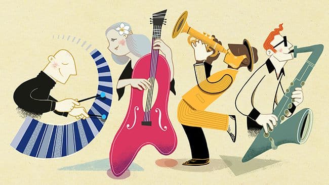 illustration editorial jazz 2025 studio animanova