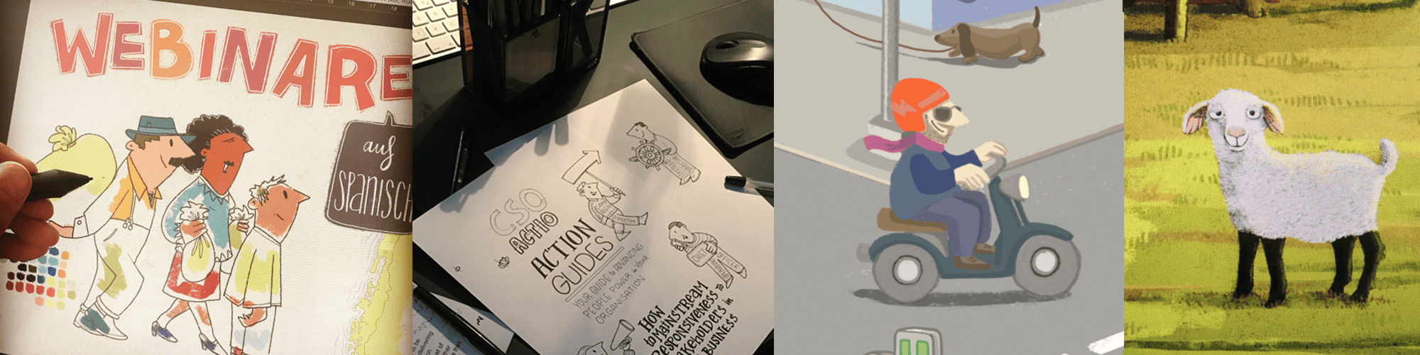 Ilustraciones analógico digital Impresiones studio animanova