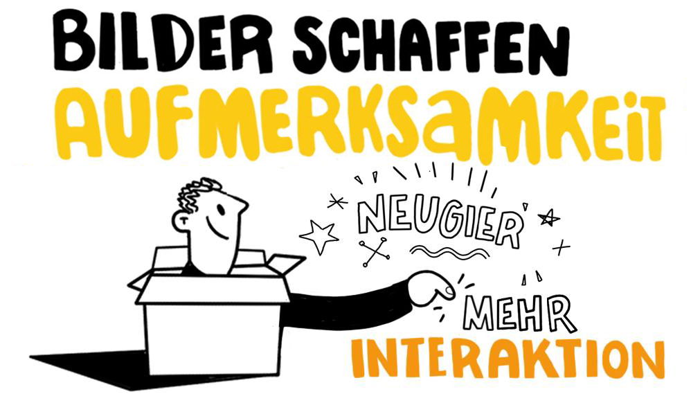 Vorteil Illustration Aufmerksamkeit Interaktion studio animanova