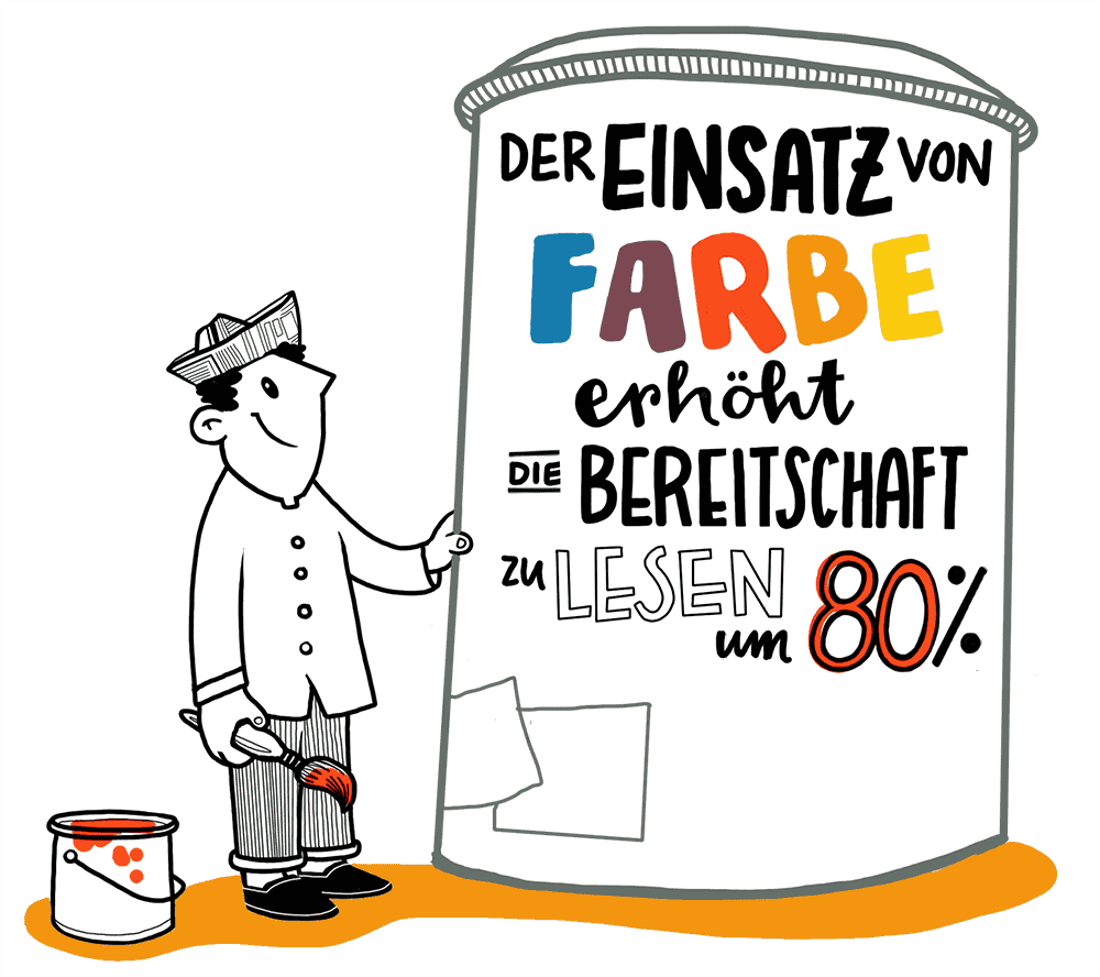 Vorteile von Graphic Recording Einsatz von Farbe erhoeht Bereitschaft zu Lesen studio animanova